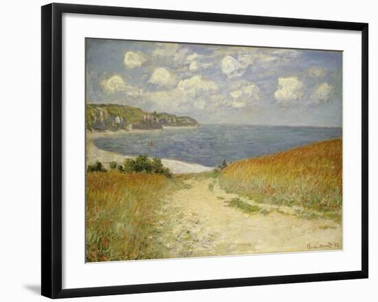 Path in the Wheat at Pourville, 1882-Claude Monet-Framed Giclee Print