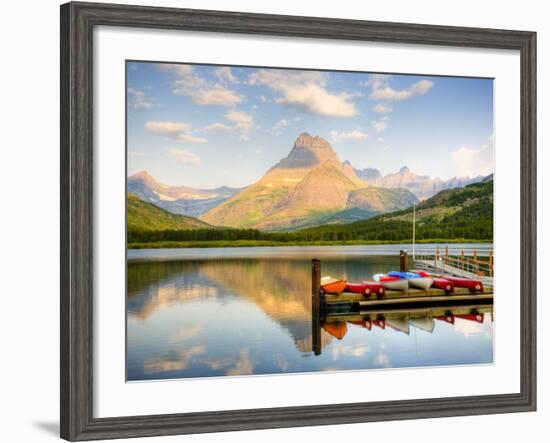 Swiftcurrent Lake, Many Glacier, Glacier National Park, Montana, USA-Jamie & Judy Wild-Framed Photographic Print