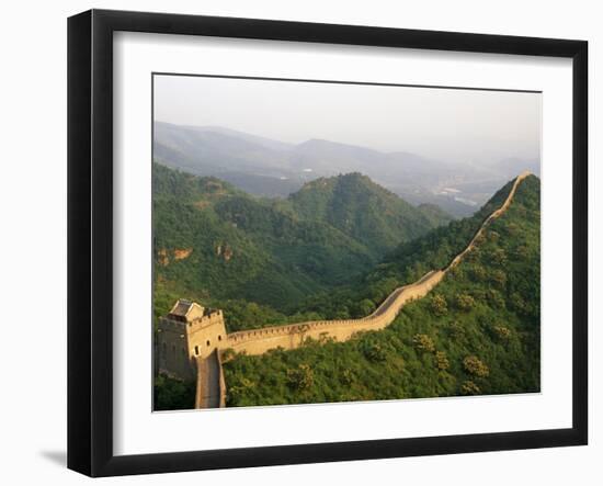 China, Tianjin, Taipinzhai; a Section of China's Great Wall from Taipinzhai to Huangyaguan-Amar Grover-Framed Photographic Print