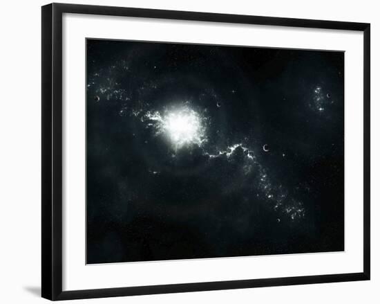 A Recently Discovered Nebula with Visible Habitable Planets-Stocktrek Images-Framed Photographic Print