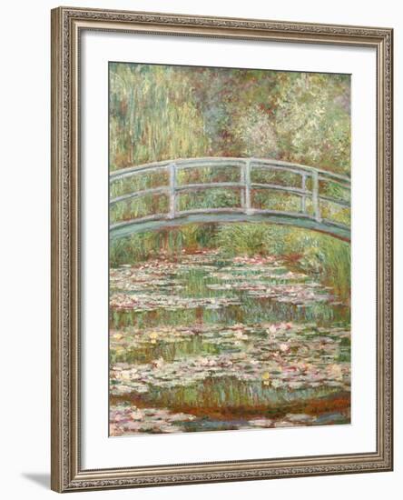 Bridge over a Pond of Water Lilies-Claude Monet-Framed Giclee Print