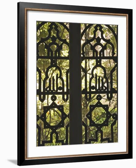 Wrought Iron Opening on to the Gardens of Reales Alcazares (Alcazar Palace Gardens), Seville-Guy Thouvenin-Framed Photographic Print