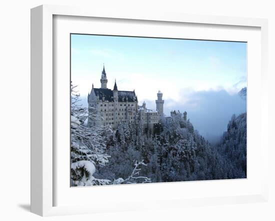 Neuschwanstein Castle in Winter, Schwangau, Allgau, Bavaria, Germany, Europe-Hans Peter Merten-Framed Photographic Print