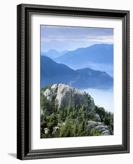 Hikers on Peak of the Chief, Stawamus Chief Provincial Park, Squamish, British Columbia, Canada-Paul Colangelo-Framed Photographic Print