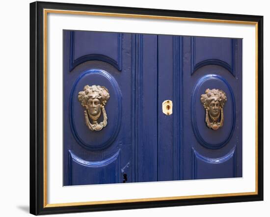 Malta, Europe, Ornamental Door Knobs Found on an Old House in Rabat-Ken Scicluna-Framed Photographic Print