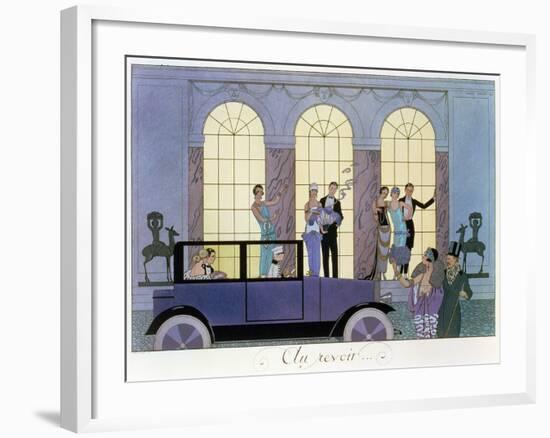 Farewell, Engraved by Henri Reidel, 1920 (Litho)-Georges Barbier-Framed Giclee Print