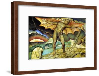 Satan Smiting Job with Sore Boils Art Print by William Blake | Art.com