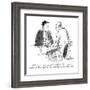 "O.K., so you're forty, you've lived half your life. Look at the bright si?" - New Yorker Cartoon-James Mulligan-Framed Premium Giclee Print