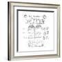 Miss Underhill's School Of Writing Sample Lesson - New Yorker Cartoon-Roz Chast-Framed Premium Giclee Print