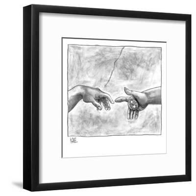 God S Hand Touching Adam S Hand A La Sistine Chapel Ceiling With