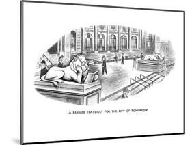 A Revised Statuary for the City of Tomorrow - New Yorker Cartoon-Richard Taylor-Mounted Premium Giclee Print