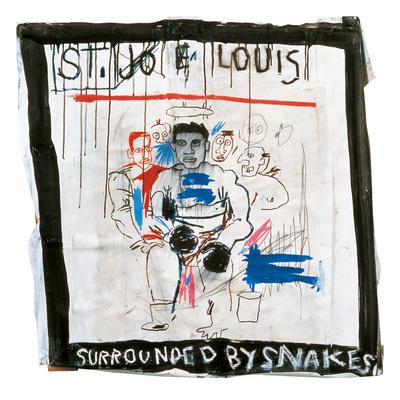 St. Joe Louis surrounded by Snakes, 1982 - Jean-Michel Basquiat - Framed art Print main image 1