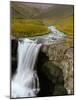 Water Running from Glacier and Waterfall, Iceland-Tom Norring-Mounted Photographic Print