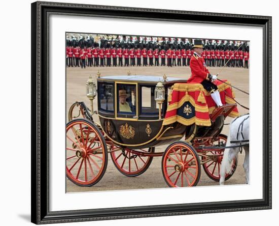 Hm Queen, Trooping Colour 2012, Queen's Birthday Parade, Whitehall, Horse Guards, London, England-Hans Peter Merten-Framed Photographic Print