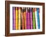 Sari Lengths of Brightly Coloured Cotton, Hand Woven on Village Looms, Kalna, West Bengal, India-Annie Owen-Framed Photographic Print