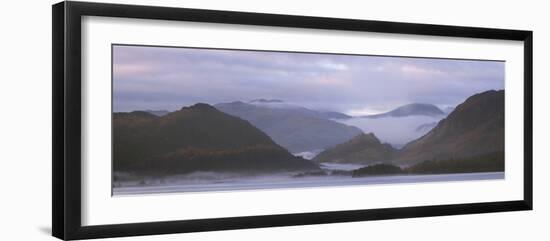 Misty Morning over Derwentwater, Borrowdale Valley, Lake District Nat'l Pk, Cumbria, England, UK-Ian Egner-Framed Photographic Print