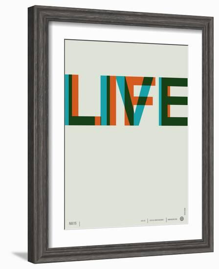 Live Life Poster 2-NaxArt-Framed Art Print