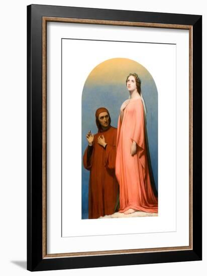 The Vision: Dante and Beatrice, 1846-Ary Scheffer-Framed Giclee Print