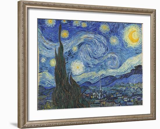 The Starry Night, June 1889-Vincent van Gogh-Framed Giclee Print