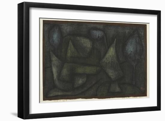 A Park Late in the Evening (Ein Park Abends Spät)-Paul Klee-Framed Giclee Print