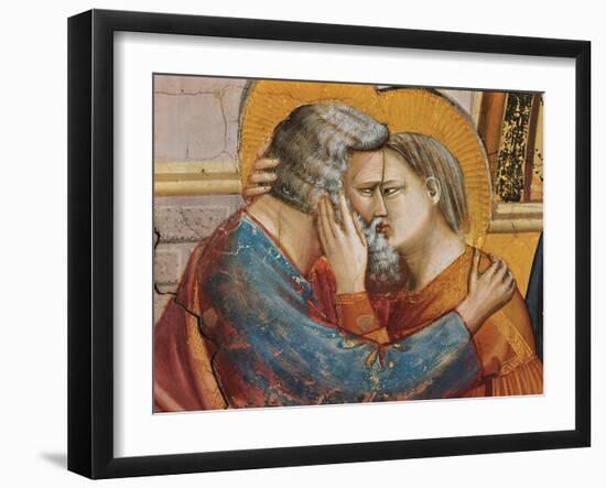 Stories of St Joachim and St Anne the Meeting at the Golden Gate-Giotto di Bondone-Framed Giclee Print