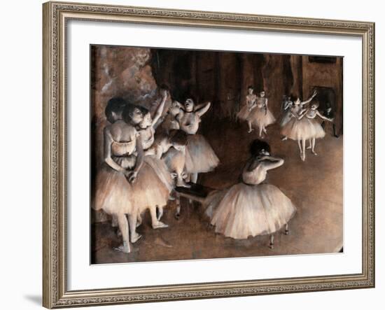 Rehearsal on Stage-Edgar Degas-Framed Giclee Print