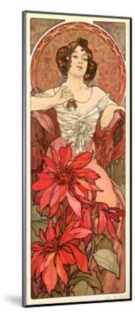 The Precious Stones Ruby 1900 Giclee Print By Alphonse Mucha Art The Precious Stones Ruby 1900 Alphonse Mucha Mounted Giclee Print