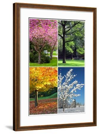 Four Seasons Collage: Spring, Summer, Autumn, Winter Art Print by ...