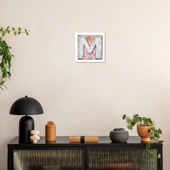 'Wooden Alphabet Block, Letter M' Art Print - donatas1205 | Art.com