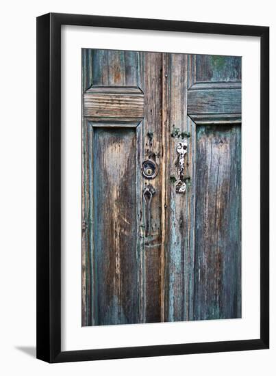 Door and Handle Detail, San Cristobal De Las Casas, Chiapas, Mexico-Brent Bergherm-Framed Photographic Print
