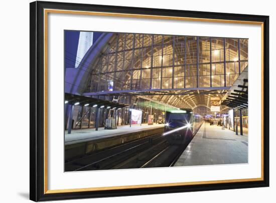 Incoming Train, Alexanderplatz S Bahn Station, Berlin, Germany, Europe-Markus Lange-Framed Photographic Print