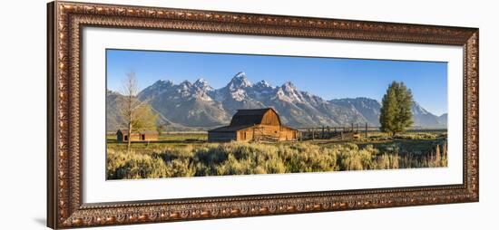 John Moulton Historic Barn, Mormon Row, Grand Teton National Park, Wyoming, Usa-Peter Adams-Framed Photographic Print