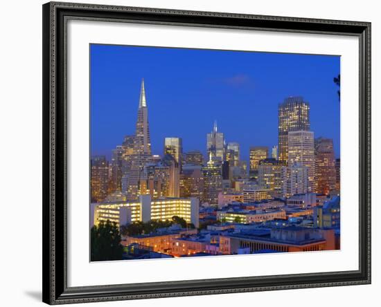 Downtown and Transamerica Building, San Francisco, California, Usa-Marco Simoni-Framed Photographic Print