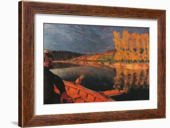 The Ferryman, Cipa Godebski in a Boat on the Yonne-Edouard Vuillard-Framed Giclee Print