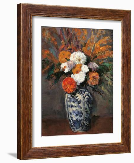 Dahlias-Paul Cézanne-Framed Giclee Print