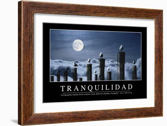 Tranquilidad. Cita Inspiradora Y Póster Motivacional-null-Framed Photographic Print