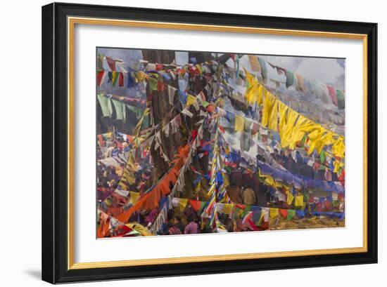 Colorful Flags, Bhutan-Art Wolfe-Framed Photographic Print