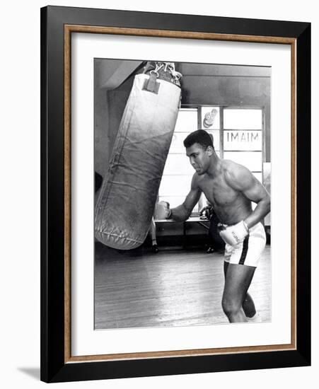 Muhammad Ali Training at the 5th Street Gym, Miami Beach, 27 September 1965-null-Framed Photographic Print