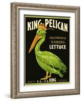King Pelican Brand Lettuce-null-Framed Giclee Print
