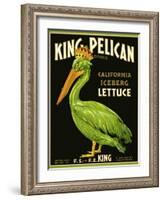 King Pelican Brand Lettuce-null-Framed Giclee Print