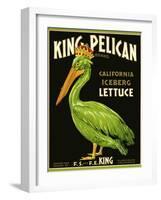 King Pelican Brand Lettuce-null-Framed Giclee Print