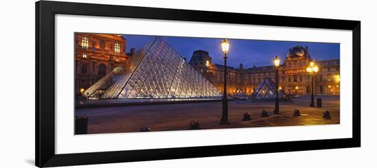 Pyramid at a Museum, Louvre Pyramid, Musee Du Louvre, Paris, France-null-Framed Photographic Print