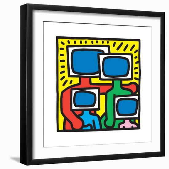 Untitled Pop Art-Keith Haring-Framed Giclee Print