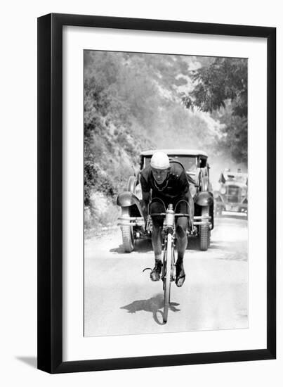 Tour De France 1929, 13th Leg Cannes/Nice on July 16 : Benoit Faure on the Braus Pass-null-Framed Photo