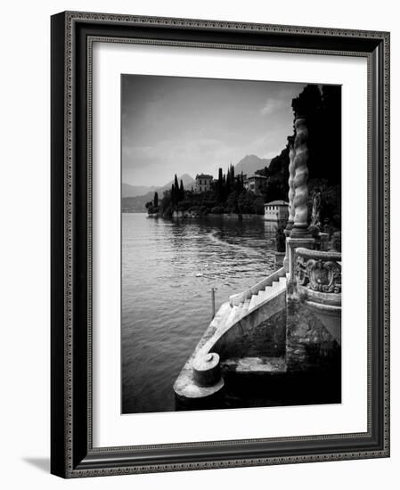 Lombardy, Lakes Region, Lake Como, Varenna, Villa Monastero, Gardens and Lakefront, Italy-Walter Bibikow-Framed Photographic Print