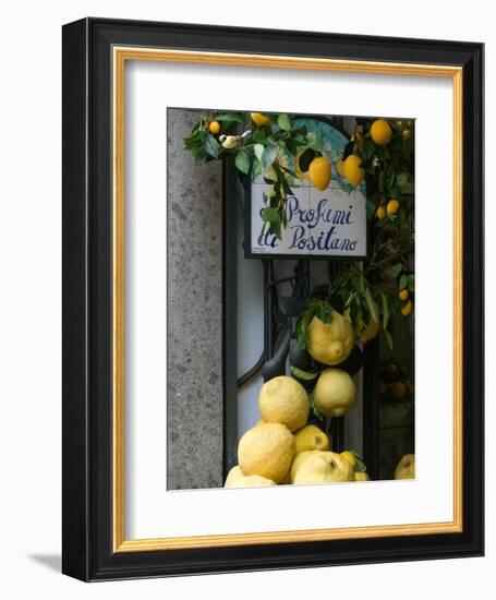 Lemons, Positano, Amalfi Coast, Campania, Italy-Walter Bibikow-Framed Photographic Print