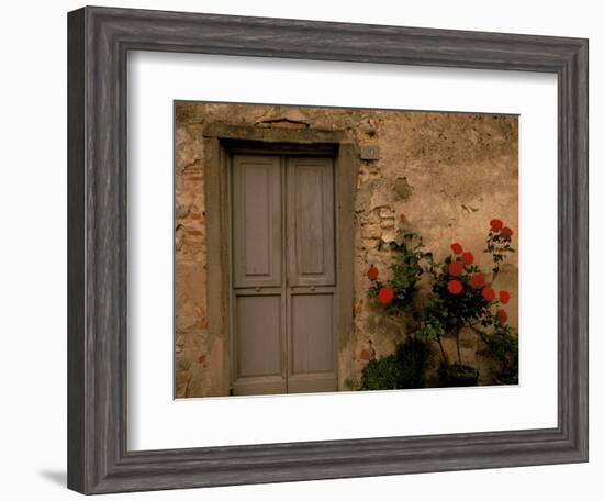 Tuscan Doorway, Castellina, Il Chianti, Tuscany, Italy-Walter Bibikow-Framed Photographic Print