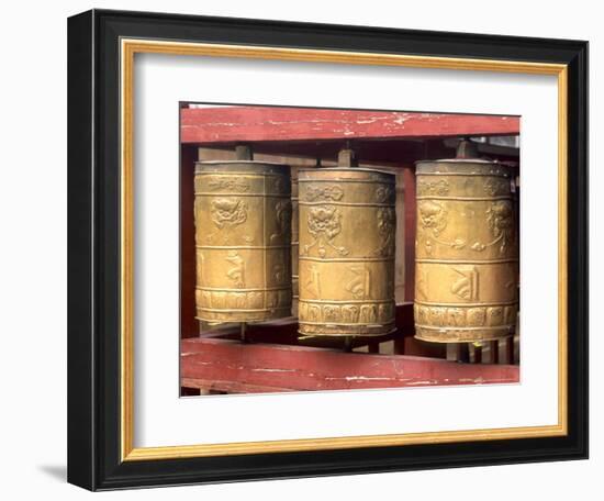 Religious Prayer Wheels, Ulaan Baatar, Mongolia-Bill Bachmann-Framed Photographic Print