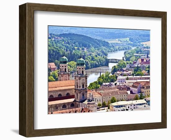 Aerial View of Passau, Germany-Miva Stock-Framed Photographic Print