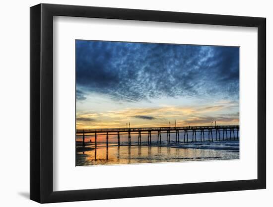 Sunset Beach Pier at Sunrise, North Carolina, USA-null-Framed Photographic Print